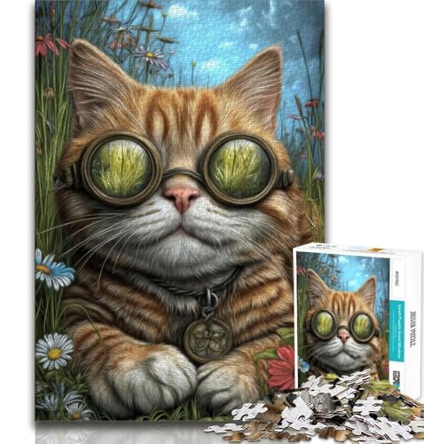 Steampunk-Katzen-Puzzle 1000 Teile für Erwachsene, anspruchsvolles Spiel und Familienspiel, ganze Familie, 38x26cm Steampunk-Katzen-Puzzle 1000 Teile für Erwachsene, anspruchsvolles Spiel und Familienspiel, ganze Familie, 38x26cm von GKJPOXZJ