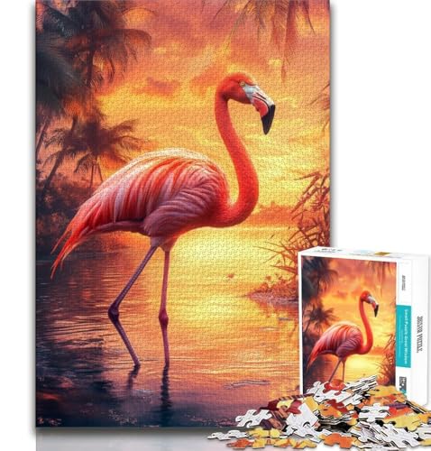 Sunset Flamingo Puzzle 1000 Teile für Erwachsene, Geschenke, Staycation, Zeit totzuschlagen, jedes Teil ist einzigartig – anspruchsvolles Familienspiel, 38x26cm Sunset Flamingo Puzzle 1000 Teile für Erwachsene, Geschenke, Staycation, Zeit totzuschlagen, jedes Teil ist einzigartig – anspruchsvolles Familienspiel, 38x26cm von GKJPOXZJ