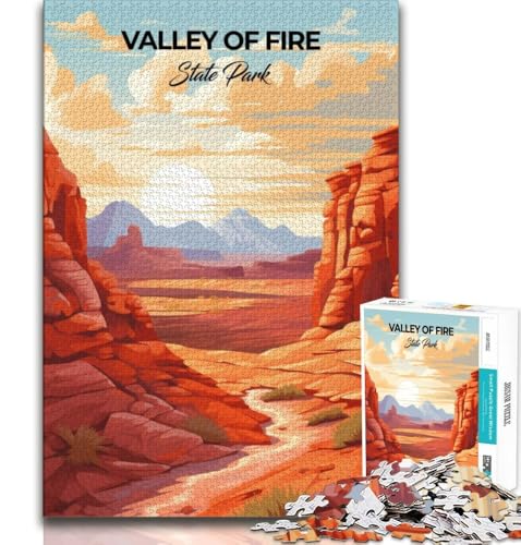 Valley of Fire State Park Puzzle für Erwachsene, 1000 Teile, schwierig, Lernspielzeug, Familienspiele mit passendem Poster und Quizblatt, 38x26cm Valley of Fire State Park Puzzle für Erwachsene, 1000 Teile, schwierig, Lernspielzeug, Familienspiele mit passendem Poster und Quizblatt, 38x26cm von GKJPOXZJ