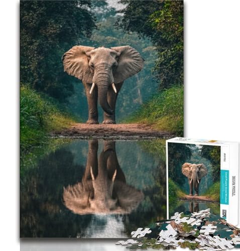 Waldelefanten-Puzzle 1000 Teile für Erwachsene, anspruchsvolles Spiel und Familienspiel, ganze Familie, 75x50cm Waldelefanten-Puzzle 1000 Teile für Erwachsene, anspruchsvolles Spiel und Familienspiel, ganze Familie, 75x50cm von GKJPOXZJ