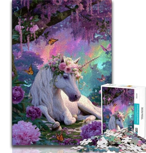 Weißes Einhorn-Puzzle für Erwachsene, 1000 Puzzles, anspruchsvolles Spiel, Geschenke, ganze Familie, 75x50cm Weißes Einhorn-Puzzle für Erwachsene, 1000 Puzzles, anspruchsvolles Spiel, Geschenke, ganze Familie, 75x50cm von GKJPOXZJ