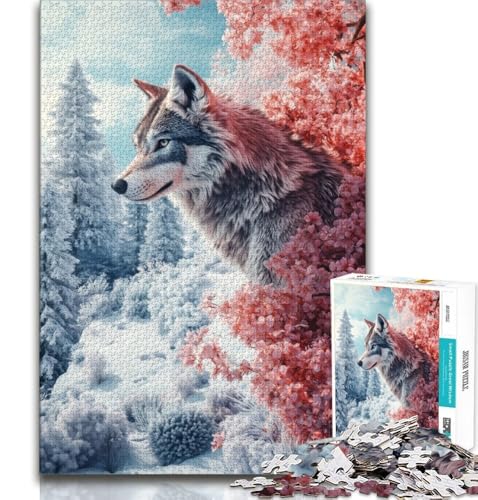 Wolf-Puzzle für Teenager, 1000 Teile, anspruchsvolles Spiel, Geschenke für die ganze Familie, 38x26cm von GKJPOXZJ