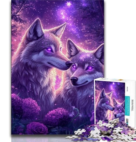 Wolfspaar 1000-teiliges Puzzle für Erwachsene und Jugendliche, Denkspiel, Wanddekoration, einzigartige Geburtstags, 38x26cm Wolfspaar 1000-teiliges Puzzle für Erwachsene und Jugendliche, Denkspiel, Wanddekoration, einzigartige Geburtstags, 38x26cm von GKJPOXZJ