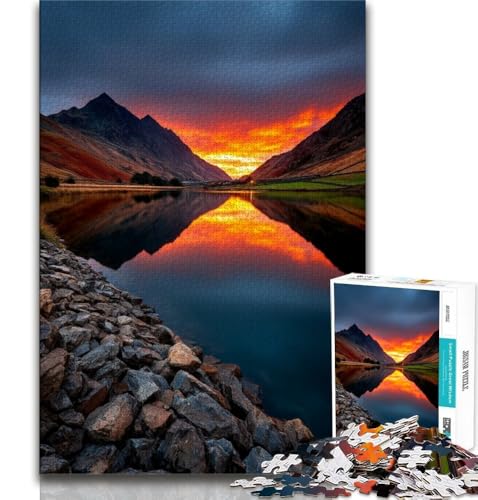 Wunderschöne Berge und Seen Puzzle 1000 Teile für Teenager Geschenke, für Lernspiele, Herausforderungsspielzeug, einzigartige Heimdekoration und Geschenke 38x26cm von GKJPOXZJ