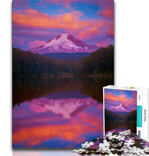 Wunderschönes Puzzle mit Bergfluss, 1000 Teile, für Teenager, Geschenke, Lernspiele, Heimdekoration, als Geschenk für die ganze Familie, 38x26cm von GKJPOXZJ
