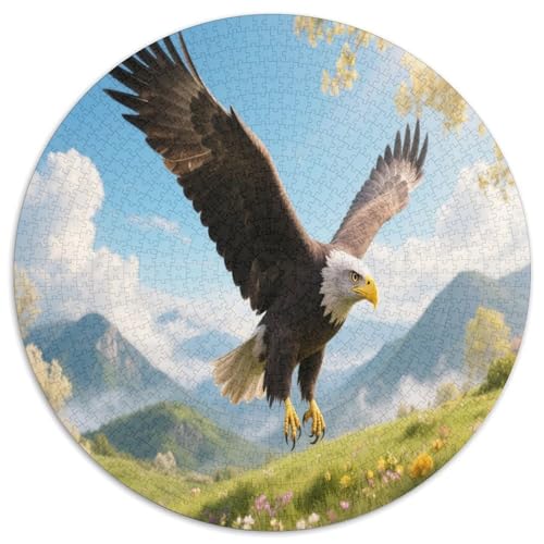 Adler 1000 Teile Circular Puzzles Für Erwachsene Kinder Schwieriges Großes Pädagogisches Stressfreisetzung Spielzeug Geschenke Für Mama, 1000pcs (67.5x67.5cm) von GKWEQPQWK