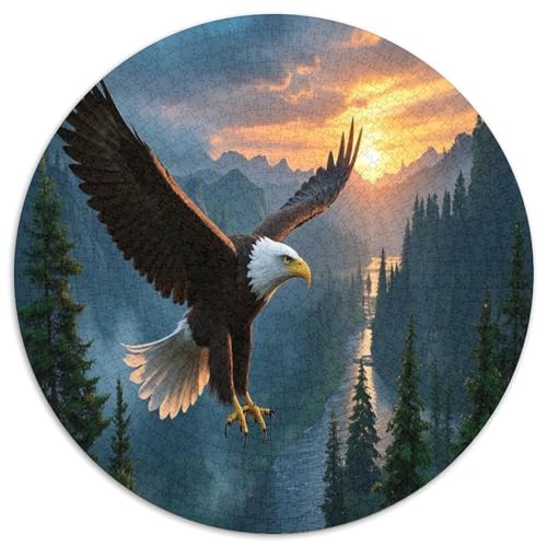 Adler 1000 Teile Circular Puzzles Für Erwachsene Kinder Schwieriges Unmögliches Für Stressfreisetzung Spielzeug Geschenke Für Mama, 1000pcs (67.5x67.5cm) von GKWEQPQWK
