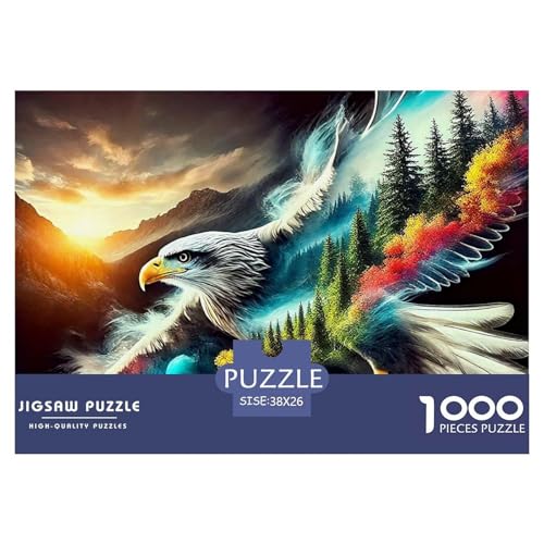 Adler 1000 Teile Puzzle Für Erwachsene Und Kinder Ab 12 Jahren Herausforderndes Geschicklichkeitsspiel Für Die Ganze Familie Perfekt Für Spieleabende Geschenk Für Liebhaber Oder Freunde 38x26cm/1000p von GKWEQPQWK