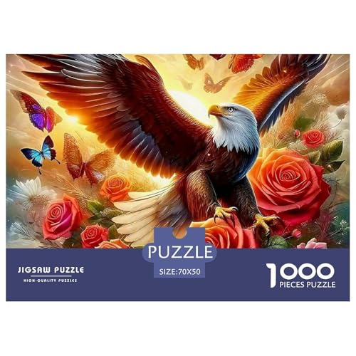 Adler 1000 Teile Puzzle Für Erwachsene Und Kinder Ab 12 Jahren Herausforderndes Premium Quality Perfekt Für Spieleabende Geschenk Für Liebhaber Oder Freunde 70x50cm/1000pcs von GKWEQPQWK