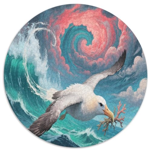 AlFledermausross 1000 Teile Circular Puzzles Stressabbau-Spielzeugfür Erwachsene Kinder - Schwer, Rundes Für Erwachsene Geschenke Für Mama, 1000pcs (67.5x67.5cm) von GKWEQPQWK