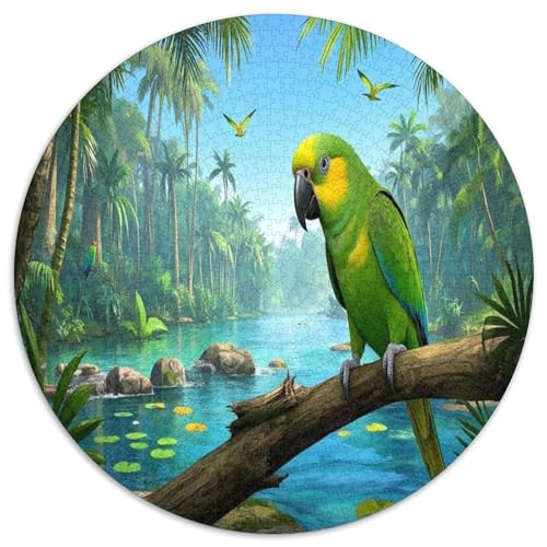 Amazon Papagei 1000 Teile Circular Puzzles Für Erwachsene Kinder Schwieriges Großes Pädagogisches Verringerter Druck Rundes Für Erwachsene Geschenke Für Mama, 1000pcs (67.5x67.5cm) von GKWEQPQWK