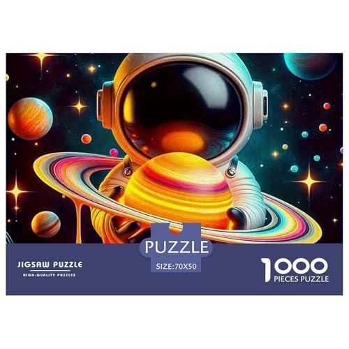 Astronaut 1000 Teile Puzzle Für Erwachsene Und Kinder Ab 12 Jahren Herausforderndes Premium Quality Perfekt Für Spieleabende Geschenk Für Liebhaber Oder Freunde 70x50cm/1000pcs von GKWEQPQWK