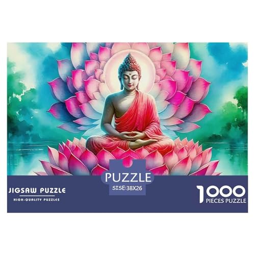 Buddha-Statue 1000 Teile Puzzle Für Erwachsene Und Kinder Kreative Unterhaltung Spaß Klassisches Geschicklichkeitsspiel Für Die Ganze Familie Familienspiel Geschenk Für Liebhaber Oder Freunde 38x26cm von GKWEQPQWK
