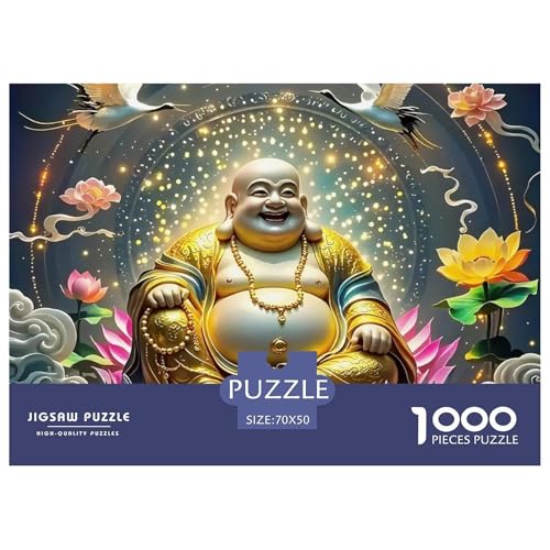 Buddha-Statue 1000 Teilen Puzzle Für Erwachsene Und Kinder Ab 12 Jahren Herausforderndes Geschicklichkeitsspiel Für Die Ganze Familie Perfekt Für Spieleabende Geschenk Für Liebhaber Oder Freunde 70x5 von GKWEQPQWK