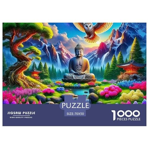 Buddha-Statue 1000 Teilen Puzzle Für Erwachsene Und Kinder Ab 12 Jahren Herausforderndes Geschicklichkeitsspiel Für Die Ganze Familie Perfekt Für Spieleabende Geschenk Für Liebhaber Oder Freunde 70x5 von GKWEQPQWK
