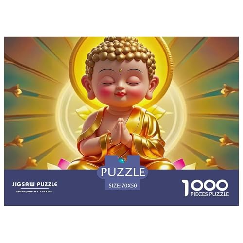 Buddha-Statue 1000 Teilen Puzzle Für Erwachsene Und Kinder Ab 12 Jahren Kreative Unterhaltung Spaß Klassisches Premium Quality Perfekt Für Spieleabende Geschenk Für Liebhaber Oder Freunde 70x50cm/100 von GKWEQPQWK