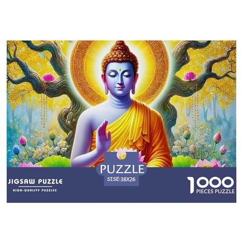 Buddha-Statue 1000 Teilen Puzzle Für Erwachsene Und Kinder Herausforderndes Premium Quality Familienspiel Geschenk Für Liebhaber Oder Freunde 38x26cm/1000pcs von GKWEQPQWK