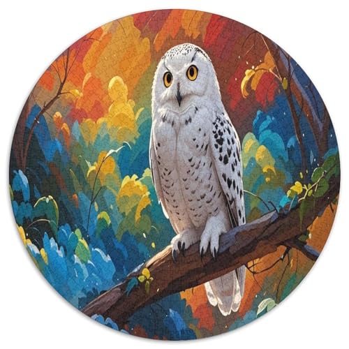 Búho De Nieve 1000 Teile Circular Puzzles Für Erwachsene Kinder Schwieriges Unmögliches Für Verringerter Druck Karton - Familien- Geschenke Für Mama, 1000pcs (67.5x67.5cm) von GKWEQPQWK