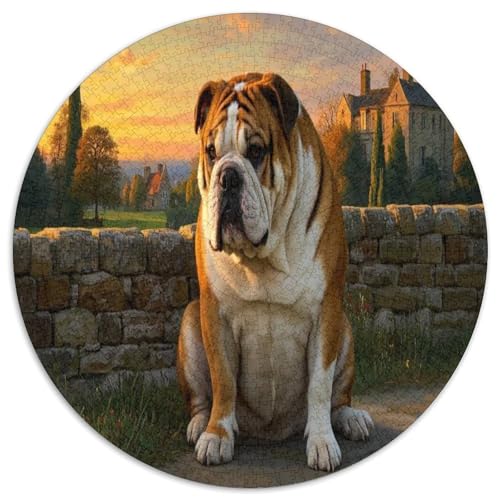 BullHunds 1000 Teile Circular Puzzles Erwachsene Und Kinder, Schwer, Verringerter Druck Karton - Familien- Geschenke Für Mama, 1000pcs (67.5x67.5cm) von GKWEQPQWK