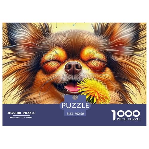 Chihuahua 1000 Teile Puzzle Für Erwachsene Und Kinder Ab 12 Jahren Kreative Unterhaltung Spaß Klassisches Premium Quality Perfekt Für Spieleabende Geschenk Für Liebhaber Oder Freunde 70x50cm/1000pcs von GKWEQPQWK
