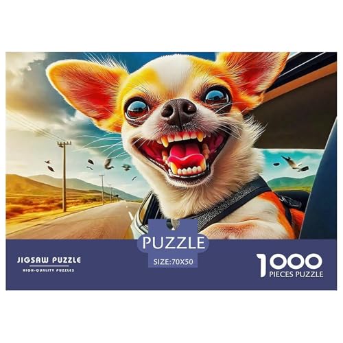 Chihuahua 1000 Teile Puzzle Für Erwachsene Und Kinder Herausforderndes Premium Quality Perfekt Für Spieleabende Geschenk Für Liebhaber Oder Freunde 70x50cm/1000pcs von GKWEQPQWK