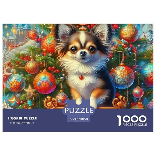 Chihuahua 1000 Teilen Puzzle Für Erwachsene Und Kinder Ab 12 Jahren Kreative Unterhaltung Spaß Klassisches Premium Quality Familienspiel Geschenk Für Liebhaber Oder Freunde 70x50cm/1000pcs von GKWEQPQWK