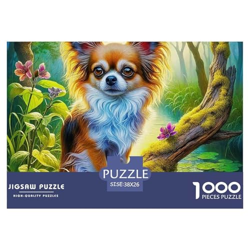 Chihuahua 1000 Teilen Puzzle Für Erwachsene Und Kinder Kreative Unterhaltung Spaß Klassisches Geschicklichkeitsspiel Für Die Ganze Familie Familienspiel Geschenk Für Liebhaber Oder Freunde 38x26cm/10 von GKWEQPQWK