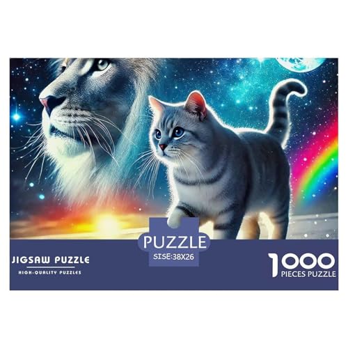 Cute Katze 1000 Teilen Puzzle Für Erwachsene Und Kinder Ab 12 Jahren Herausforderndes Geschicklichkeitsspiel Für Die Ganze Familie Familienspiel Geschenk Für Liebhaber Oder Freunde 38x26cm/1000pcs von GKWEQPQWK