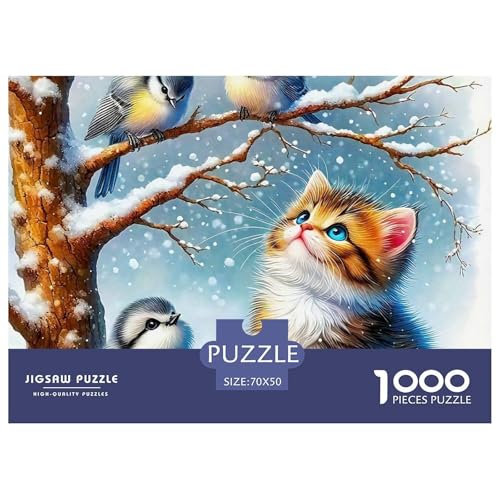 Cute Katze 1000 Teilen Puzzle Für Erwachsene Und Kinder Ab 12 Jahren Herausforderndes Geschicklichkeitsspiel Für Die Ganze Familie Familienspiel Geschenk Für Liebhaber Oder Freunde 70x50cm/1000pcs von GKWEQPQWK