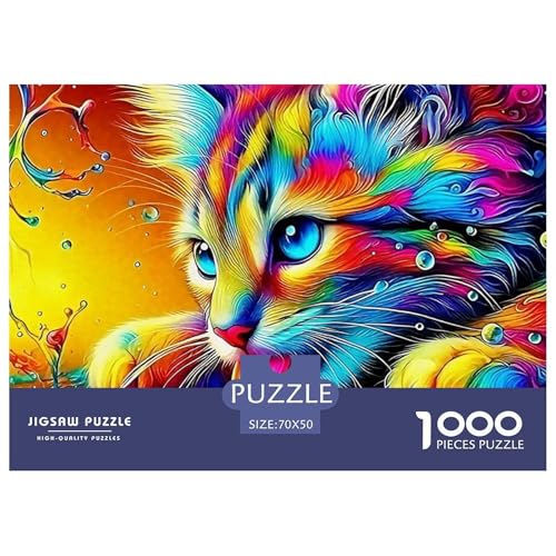 Cute Katze 1000 Teilen Puzzle Für Erwachsene Und Kinder Ab 12 Jahren Kreative Unterhaltung Spaß Klassisches Geschicklichkeitsspiel Für Die Ganze Familie Perfekt Für Spieleabende Geschenk Für Liebhaber von GKWEQPQWK