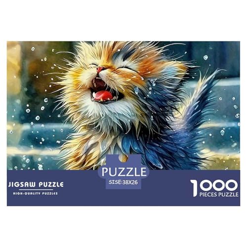 Cute Katze 1000 Teilen Puzzle Für Erwachsene Und Kinder Ab 12 Jahren Kreative Unterhaltung Spaß Klassisches Geschicklichkeitsspiel Für Die Ganze Familie Perfekt Für Spieleabende Geschenk Für Liebhaber von GKWEQPQWK