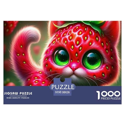 Cute Katze 1000 Teilen Puzzle Für Erwachsene Und Kinder Herausforderndes Geschicklichkeitsspiel Für Die Ganze Familie Familienspiel Geschenk Für Liebhaber Oder Freunde 38x26cm/1000pcs von GKWEQPQWK
