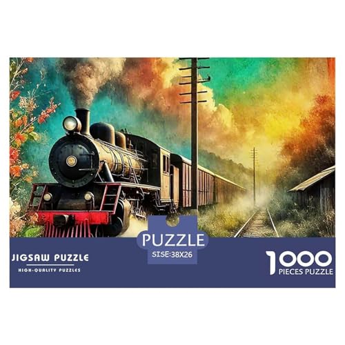 Dampfzug 1000 Teile Puzzle Für Erwachsene Und Kinder Ab 12 Jahren Herausforderndes Premium Quality Familienspiel Geschenk Für Liebhaber Oder Freunde 38x26cm/1000pcs Dampfzug 1000 Teile Puzzle Für Erwachsene Und Kinder Ab 12 Jahren Herausforderndes Premium Quality Familienspiel Geschenk Für Liebhaber Oder Freunde 38x26cm/1000pcs von GKWEQPQWK