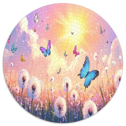 DandeLöwen 1000 Teile Circular Puzzles Stressabbau-Spielzeugfür Erwachsene Kinder Schwieriges Großes Pädagogisches Karton - Familienpuzzle Geschenke Für Mama, 1000pcs (67.5x67.5cm) von GKWEQPQWK