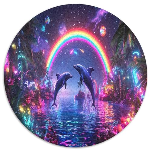 Delphin 1000 Teile Circular Puzzles Erwachsene Und Kinder, Schwer, Verringerter Druck Karton - Familien- Geschenke Für Mama, 1000pcs (67.5x67.5cm) von GKWEQPQWK