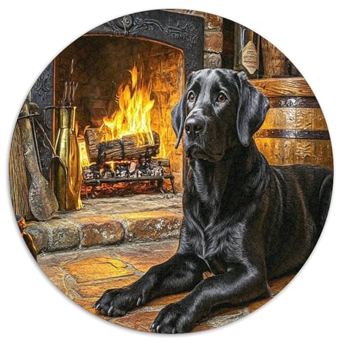 Der Labrador Retriever 1000 Teile Circular Puzzles Erwachsene Und Kinder, Schwer, Verringerter Druck Stressfreisetzung Spielzeug Geschenke Für Mama, 1000pcs (67.5x67.5cm) von GKWEQPQWK