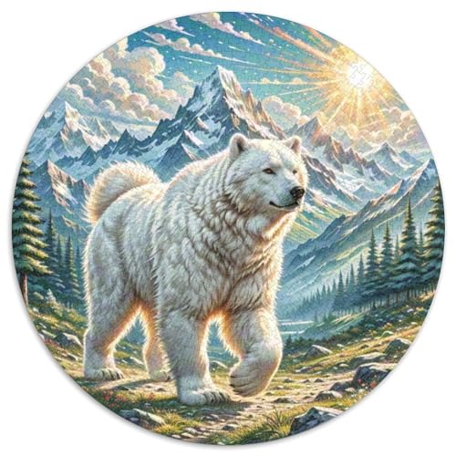 Die Großen Pyrenäen 1000 Teile Circular Puzzles Erwachsene Und Kinder, Schwieriges Unmögliches Für Verringerter Druck Karton - Familien- Geschenke Für Mama, 1000pcs (67.5x67.5cm) von GKWEQPQWK