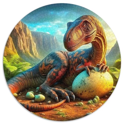 Dinosaurier 1000 Teile Drachen Thema Circular Puzzles Erwachsene Und Kinder, Schwer, Stressfreisetzung Spielzeug Geschenke Für Mama, 1000pcs (67.5x67.5cm) von GKWEQPQWK