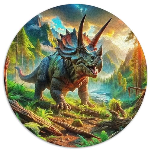 Dinosaurier 1000 Teile Drachen Thema Circular Puzzles Für Erwachsene Kinder Schwieriges Großes Pädagogisches Verringerter Druck Stressfreisetzung Spielzeug Geschenke Für Mama, 1000pcs (67.5x67.5cm) von GKWEQPQWK