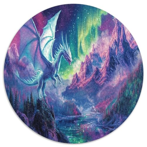 Drachen 1000 Teile Circular Puzzles Erwachsene Und Kinder, Schwer, Karton - Familien- Geschenke Für Mama, 1000pcs (67.5x67.5cm) von GKWEQPQWK