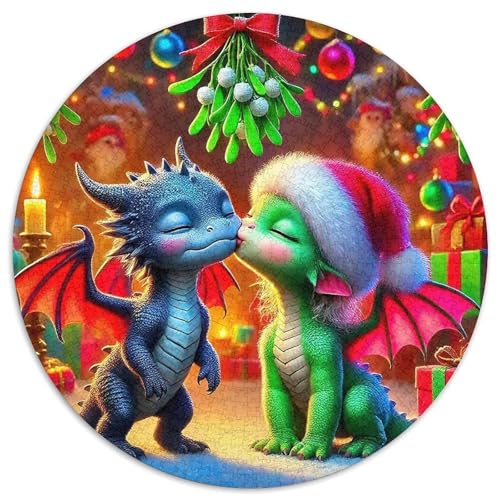 Drachen 1000 Teile Circular Puzzles Erwachsene Und Kinder, Schwieriges Großes Pädagogisches Rundes Für Erwachsene Geschenke Für Mama, 1000pcs (67.5x67.5cm) von GKWEQPQWK