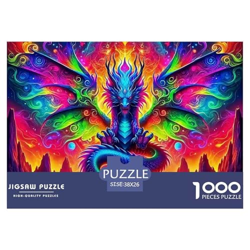 Drachen 1000 Teilen Puzzle Für Erwachsene Und Kinder Ab 12 Jahren Herausforderndes Geschicklichkeitsspiel Für Die Ganze Familie Perfekt Für Spieleabende Geschenk Für Liebhaber Oder Freunde 38x26cm/100 von GKWEQPQWK