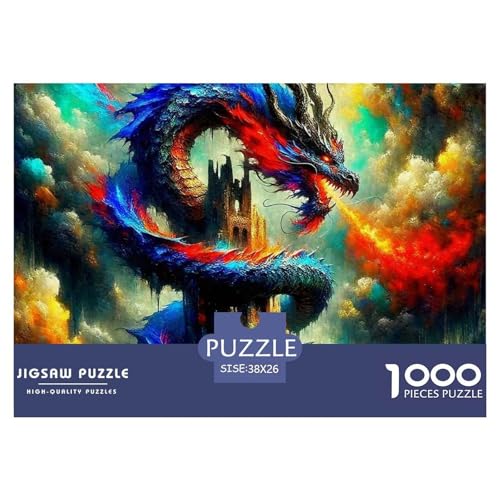 Drachen 1000 Teilen Puzzle Für Erwachsene Und Kinder Ab 12 Jahren Herausforderndes Premium Quality Perfekt Für Spieleabende Geschenk Für Liebhaber Oder Freunde 38x26cm/1000pcs Drachen 1000 Teilen Puzzle Für Erwachsene Und Kinder Ab 12 Jahren Herausforderndes Premium Quality Perfekt Für Spieleabende Geschenk Für Liebhaber Oder Freunde 38x26cm/1000pcs von GKWEQPQWK
