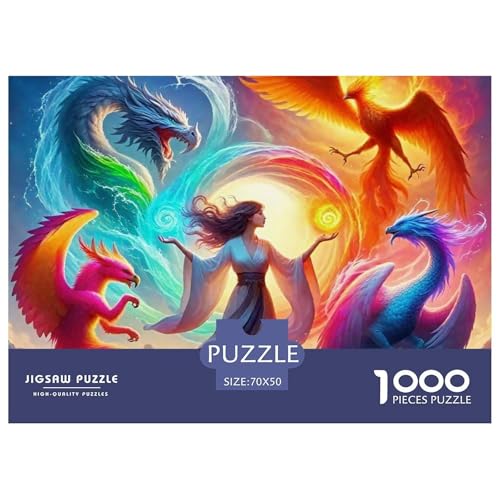 Drachen 1000 Teilen Puzzle Für Erwachsene Und Kinder Ab 12 Jahren Kreative Unterhaltung Spaß Klassisches Geschicklichkeitsspiel Für Die Ganze Familie Perfekt Für Spieleabende Geschenk Für Liebhaber Od von GKWEQPQWK