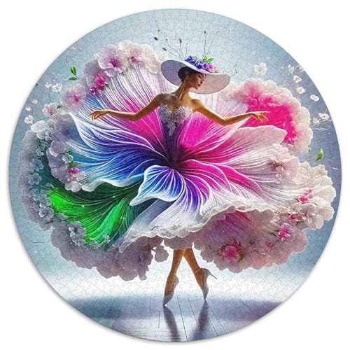 Dress Beauty 1000-teiliges rundes Puzzle für Kinder und Erwachsene, Lernspiele, einzigartige Form und Heimdekoration, einzigartige Herausforderungsspiele, 1000 Teile (67,5 x 67,5 cm) von GKWEQPQWK