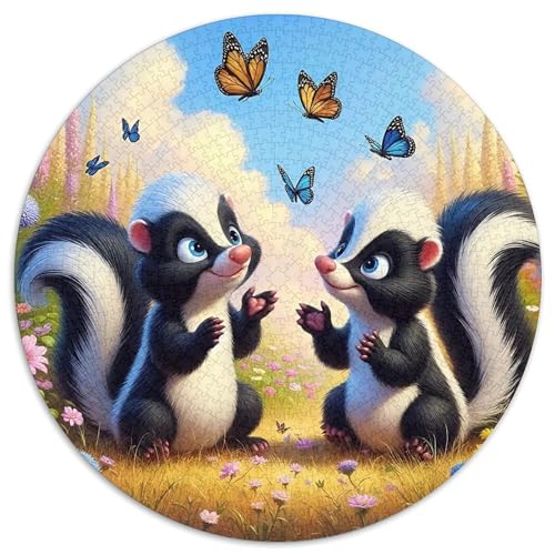 Eichhörnchen 1000 Teile Circular Puzzles Erwachsene Und Kinder, Schwer, Stressfreisetzung Spielzeug Geschenke Für Mama, 1000pcs (67.5x67.5cm) von GKWEQPQWK