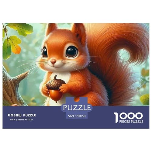 Eichhörnchen 1000 Teile Puzzle Für Erwachsene Und Kinder Ab 12 Jahren Kreative Unterhaltung Spaß Klassisches Premium Quality Familienspiel Geschenk Für Liebhaber Oder Freunde 70x50cm/1000pcs von GKWEQPQWK
