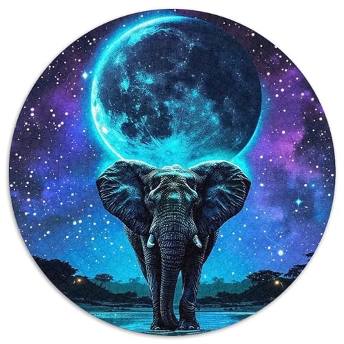 Weihnachtsmann 1000 Teile Circular Puzzles Stressabbau-Spielzeugfür Erwachsene Kinder Schwieriges Großes Pädagogisches Verringerter Druck Rundes Geschenke Für Mama, 1000pcs (67.5x67.5cm) von GKWEQPQWK