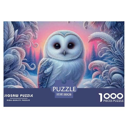 Eule 1000 Teile Puzzle Für Erwachsene Und Kinder Ab 12 Jahren Herausforderndes Premium Quality Perfekt Für Spieleabende Geschenk Für Liebhaber Oder Freunde 38x26cm/1000pcs von GKWEQPQWK