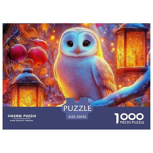 Eule 1000 Teile Puzzle Für Erwachsene Und Kinder Ab 12 Jahren Herausforderndes Premium Quality Perfekt Für Spieleabende Geschenk Für Liebhaber Oder Freunde 70x50cm/1000pcs von GKWEQPQWK